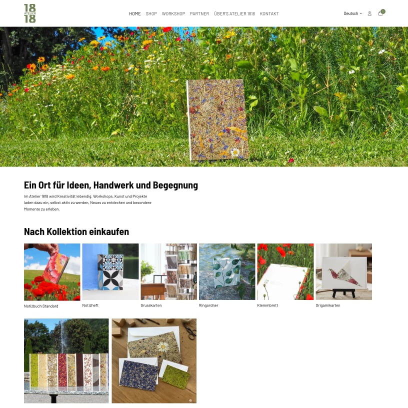 Atelier1818 Shopify store von AddUse GmbH